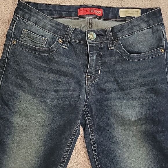 Guess Women's Med Rise Power Skinny Blue Jeans Sz 27 - Picture 2 of 10
